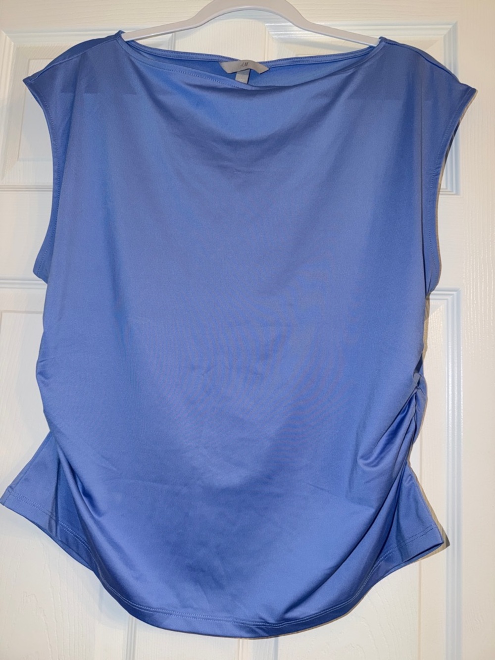 H&M Periwinkle Sleeveless Draped-Back Tank